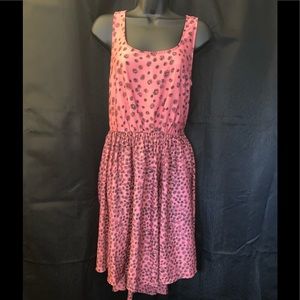Coral hi-low dress
